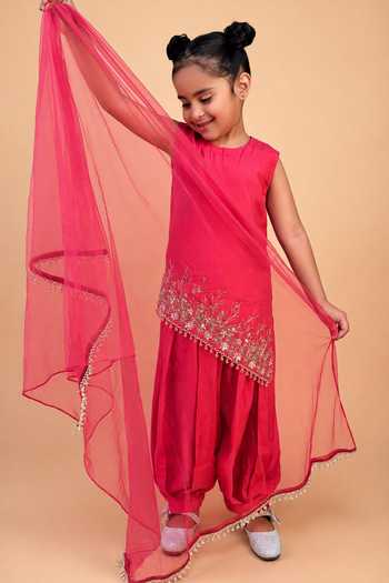 Turqidz By Shweta Aggarwal_Blue Dupion, Silk Embroidered Sherwani With Pant _Online_at_Aza_Fashions