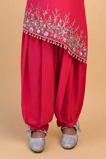 Turqidz By Shweta Aggarwal_Blue Dupion, Silk Embroidered Sherwani With Pant _at_Aza_Fashions
