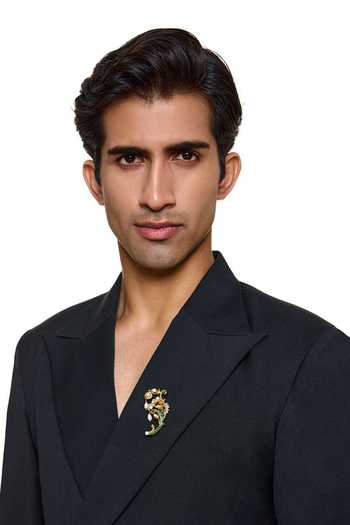 Raabta By Rahul_Multi Color Harp Brooch _Online_at_Aza_Fashions