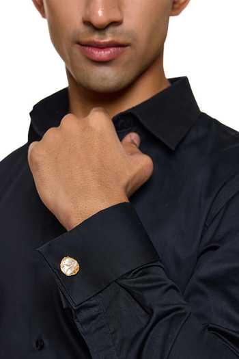 Buy_Raabta By Rahul_Green Stallion Cufflinks _at_Aza_Fashions