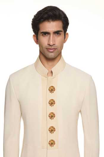 Buy_Raabta By Rahul_Gold Rage Set Of 5 Buttons _at_Aza_Fashions