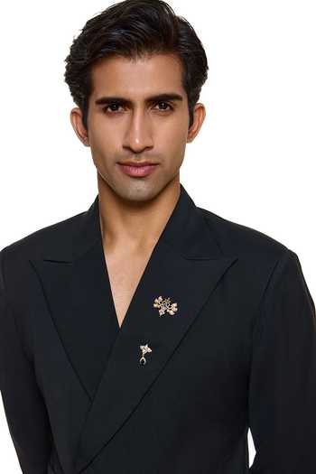 Raabta By Rahul_Gold Treasures Hunt Lapel Pin _Online_at_Aza_Fashions