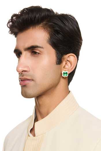 Raabta By Rahul_Green Whispers Of Growth Earrings _Online_at_Aza_Fashions