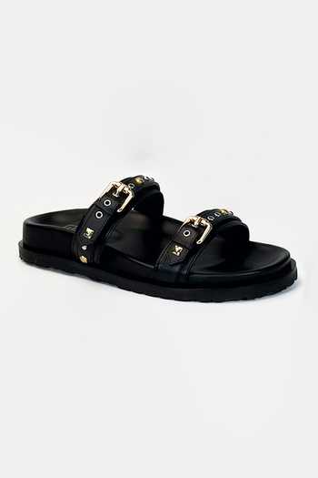 Buy_Heel Your Sole_Black Blaze Flats _Online_at_Aza_Fashions