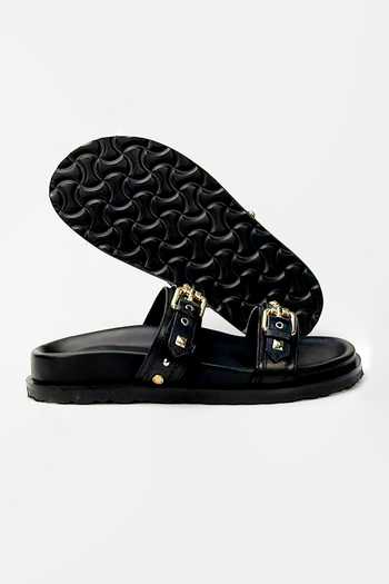 Shop_Heel Your Sole_Black Blaze Flats _Online_at_Aza_Fashions