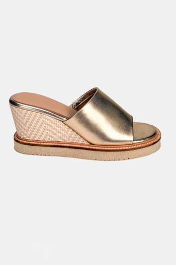 Buy_Heel Your Sole_Gold Vinza Wedges _Online_at_Aza_Fashions