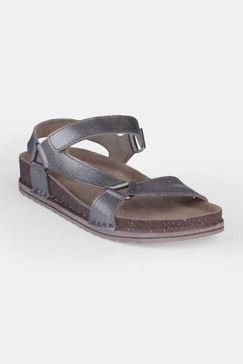 Buy_Heel Your Sole_Grey Viviana Gunmetal Flats _at_Aza_Fashions