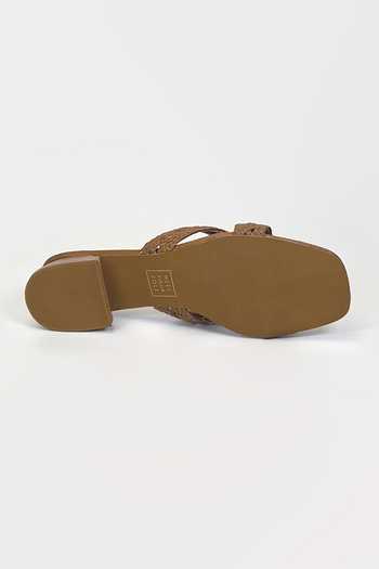 Heel Your Sole_Brown Jazz Braided Heels _Online_at_Aza_Fashions