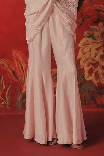 Twenty Nine_Pink Twill Lemonade Bootcut Pant _Online_at_Aza_Fashions