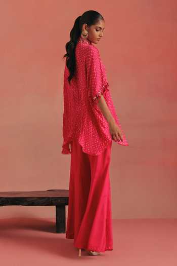 Twenty Nine_Pink Twill Bubblegum Bootcut Pant _at_Aza_Fashions