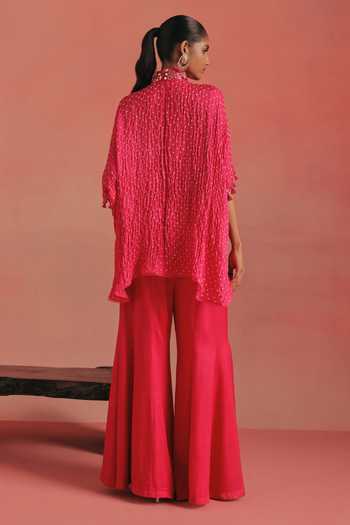 Shop_Twenty Nine_Pink Twill Bubblegum Bootcut Pant _at_Aza_Fashions