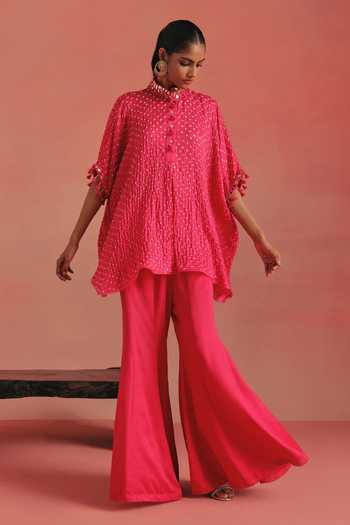 Buy_Twenty Nine_Pink Twill Bubblegum Bootcut Pant _at_Aza_Fashions