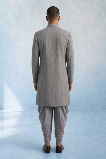 Shop_Bubber Couture_Grey Cotton Aro Dhoti Pant _at_Aza_Fashions