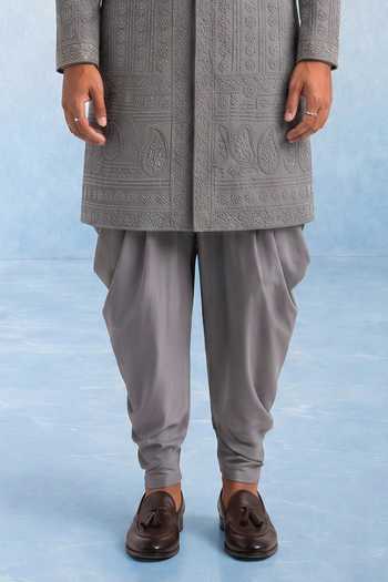 Buy_Bubber Couture_Grey Cotton Aro Dhoti Pant _Online_at_Aza_Fashions