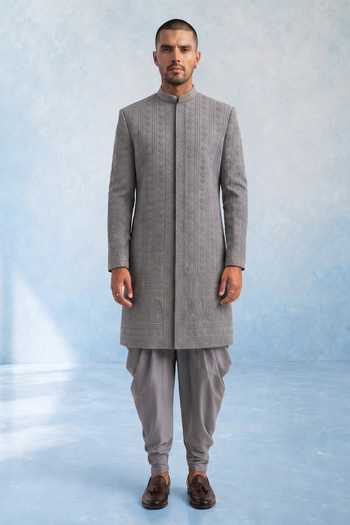 Shop_Bubber Couture_Grey Cotton Aro Dhoti Pant _Online_at_Aza_Fashions