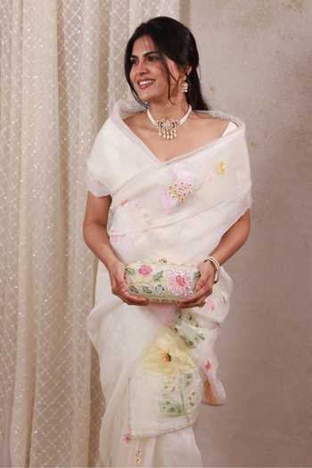 Buy_AMYRA_Multi Color Gulbahar Embroidered Pastel Capsule Clutch _Online