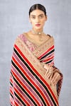 Shop_Torani_Pink Silk Velvet Print And Embroidery Digital Shabnami Mridula Saree  _Online_at_Aza_Fashions