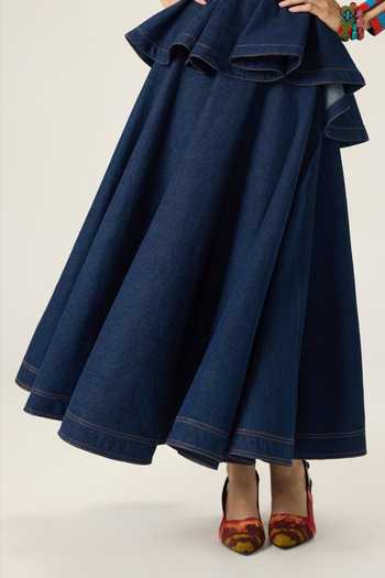 Buy_Saaksha & Kinni_Blue Denim Lyro Skirt 