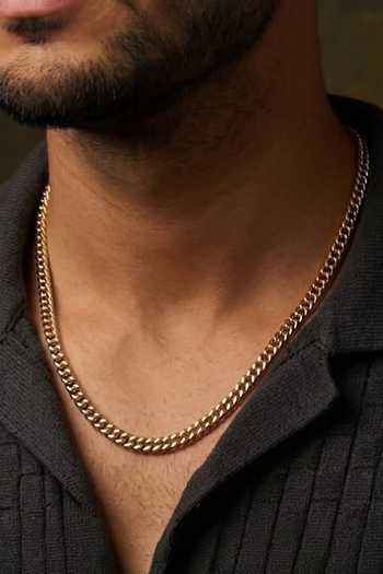 Shop_Arvino_Gold Raw Edge Chain Necklace _at_Aza_Fashions