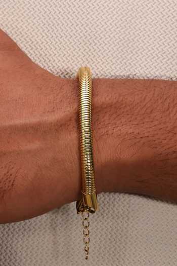 Buy_Arvino_Gold Coil Chain Bracelet _Online_at_Aza_Fashions