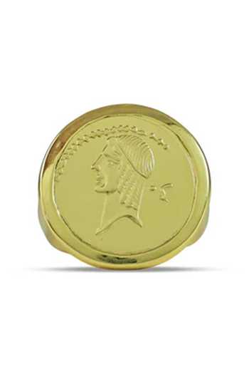 Arvino_Gold Caesar Signet Ring _Online_at_Aza_Fashions