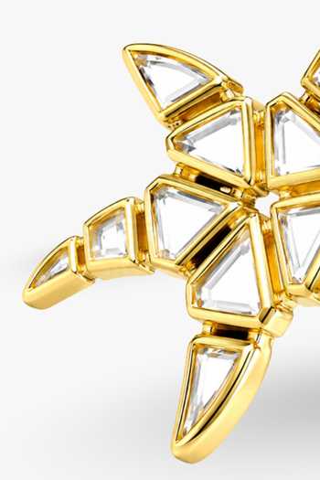 Isharya_Gold Plated Stari Mirror Statement Studs _Online_at_Aza_Fashions