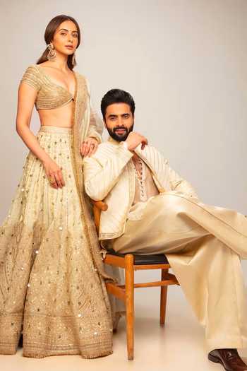 Buy_Gopi Vaid_Ivory Chanderi, Satin, Linen, Organza Ishaan Embroidered Jacket And Kurta Set 