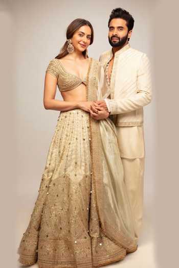 Shop_Gopi Vaid_Ivory Chanderi, Satin, Linen, Organza Ishaan Embroidered Jacket And Kurta Set 