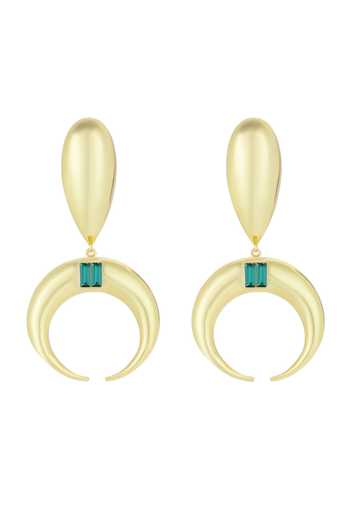 Buy_Bblingg_Gold Plated Copa Drop Metal Baguette Crystal Earrings _at_Aza_Fashions
