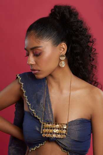 Buy_The Slow Studio_Gold Plated Magnum Opus Pendant Necklace _at_Aza_Fashions