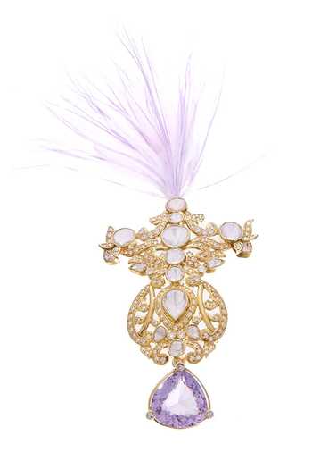 Shop_Raabta By Rahul_Gold Pankh-e-aigrette Kalangi _at_Aza_Fashions