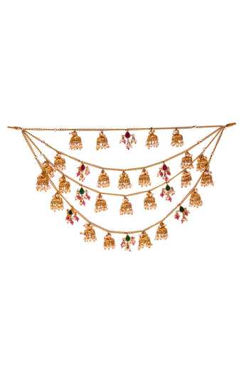 Shop_Raabta By Rahul_Multi Color Mushthi Bun Accessory _at_Aza_Fashions