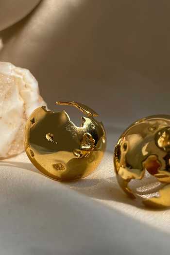 Shop_KEFI-CO_Gold Plated Pallas Moon Stud Earrings _Online_at_Aza_Fashions
