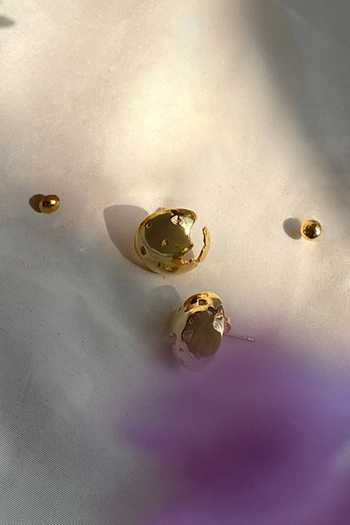 Buy_KEFI-CO_Gold Plated Pallas Moon Stud Earrings 