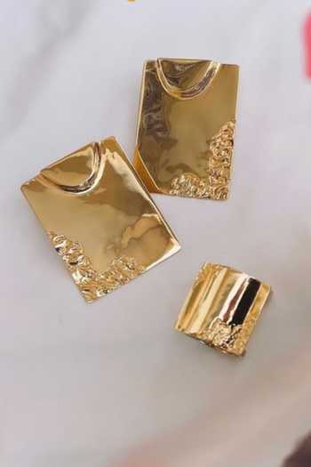 Shop_KEFI-CO_Gold Plated Starke Wave Earrings _at_Aza_Fashions