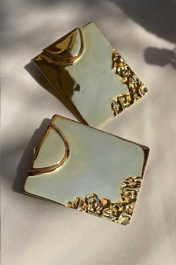 Shop_KEFI-CO_Gold Plated Starke Wave Earrings _Online_at_Aza_Fashions