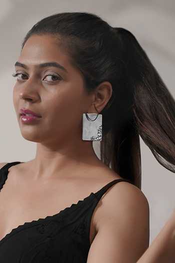 KEFI-CO_Off White Starke Wave Earrings _Online_at_Aza_Fashions