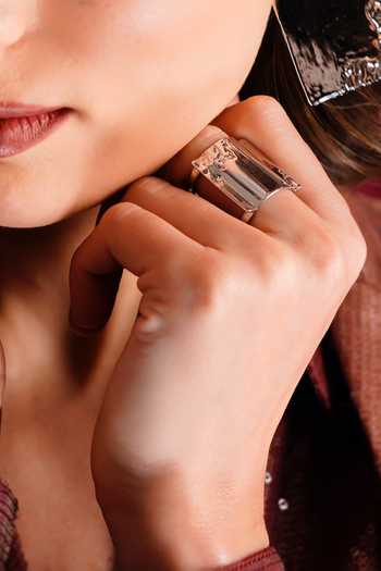 Buy_KEFI-CO_Silver Plated Starke Wave Ring _Online_at_Aza_Fashions