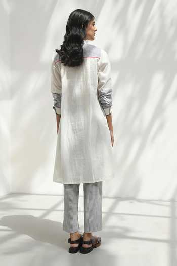 Buy_Payal Pratap_Blue Cotton Epirus Handloom Pant _Online_at_Aza_Fashions