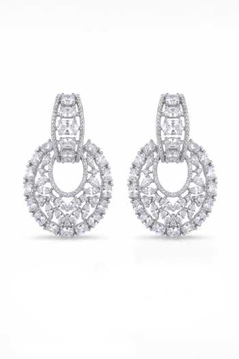 Buy_Mnsh_Silver Plated Infinite Imitation Diamond Oval Choker Set _Online_at_Aza_Fashions