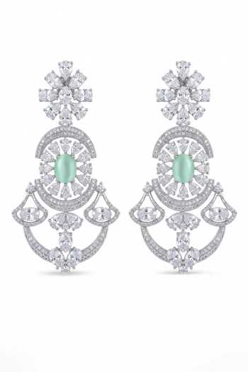 Buy_Mnsh_Silver Plated Mint Blossom Choker Set _Online_at_Aza_Fashions