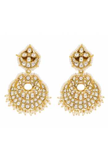 Vivinia By Vidhi Mehra_Gold Plated Kundan Pearl Embellished Choker Set _Online_at_Aza_Fashions