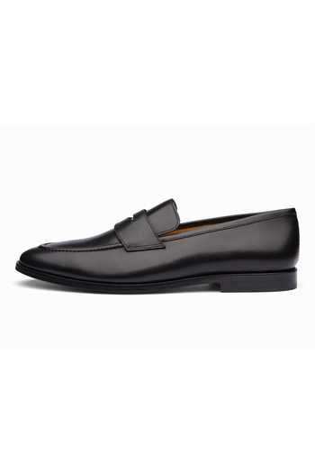 3dm Lifestyle_Black Leather Penny Loafers _Online_at_Aza_Fashions