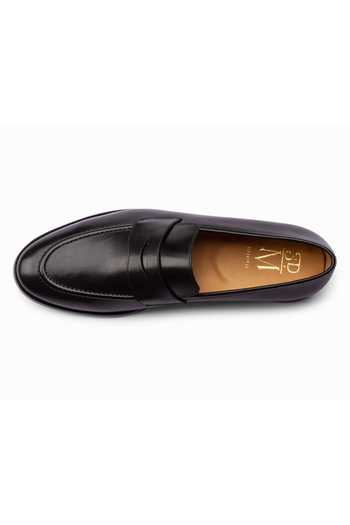 Buy_3dm Lifestyle_Black Leather Penny Loafers _Online_at_Aza_Fashions