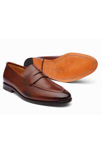 Shop_3dm Lifestyle_Brown Leather Penny Loafers _Online_at_Aza_Fashions