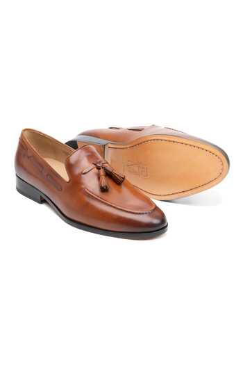 3dm Lifestyle_Brown Leather Tassel Loafers _at_Aza_Fashions