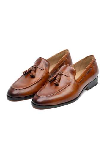 Buy_3dm Lifestyle_Brown Leather Tassel Loafers _at_Aza_Fashions