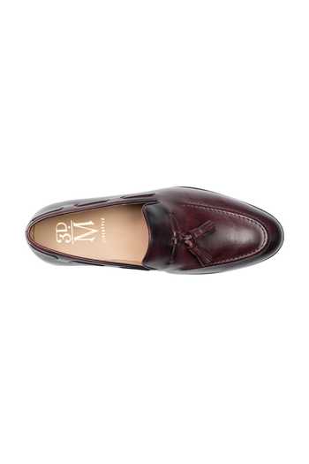 Shop_3dm Lifestyle_Burgundy Leather Tassel Loafers _Online_at_Aza_Fashions