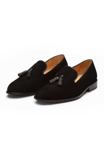 Buy_3dm Lifestyle_Black Plain Tassel Loafers _at_Aza_Fashions
