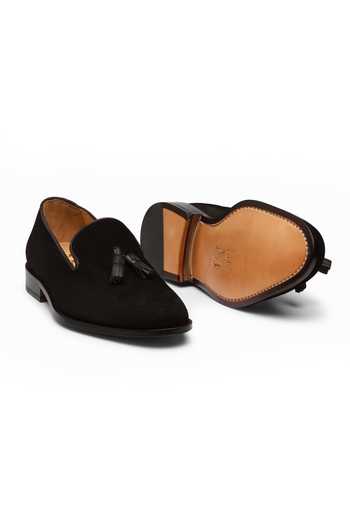 Shop_3dm Lifestyle_Black Plain Tassel Loafers _Online_at_Aza_Fashions